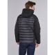 Bi-fabric quilted puffer jacket