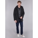 MANTEAU NOIR EN COTON STRETCH