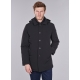 MANTEAU NOIR EN COTON STRETCH