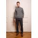 Pull col montant avec suede