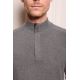 Pull col montant avec suede