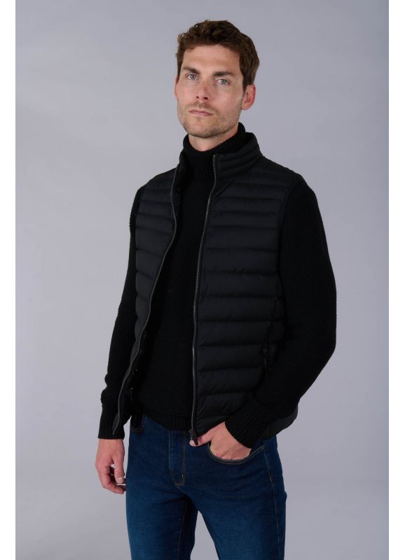 Quilted gilet with real down filling