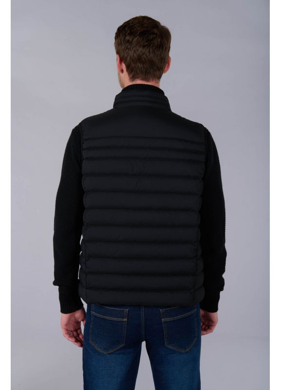 Quilted gilet with real down filling