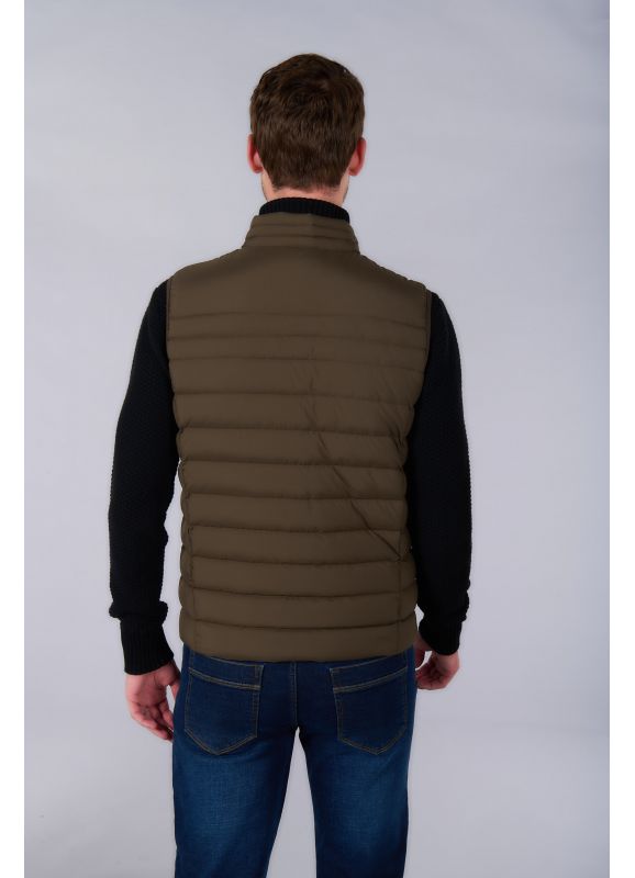 Quilted gilet with real down filling