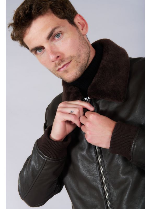 Aviator jacket fur best sale