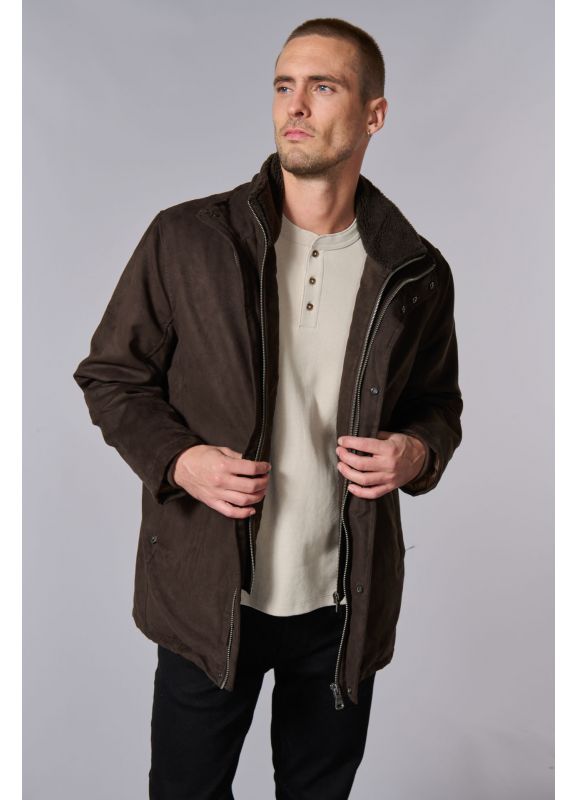 Classic parka with removable collar