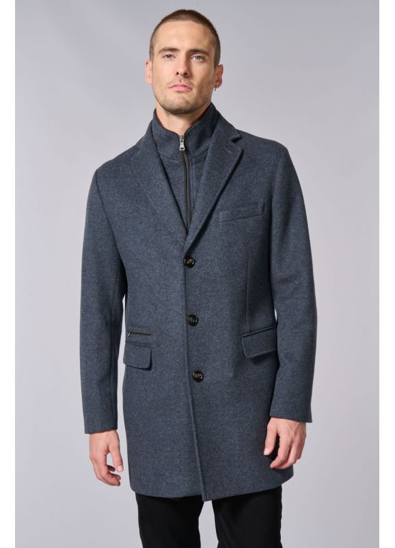 Manteau a col tailleur mi long