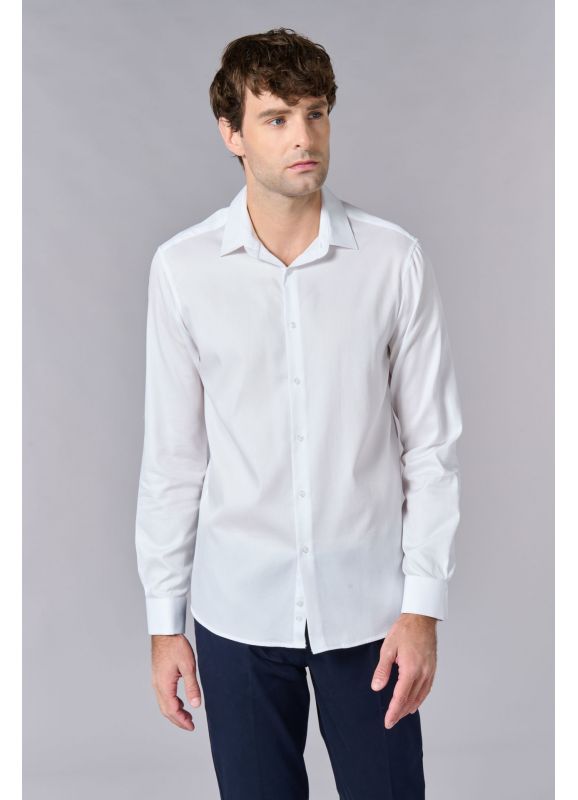 CHEMISE CÉRÉMONIE TEXTURÉE EN COTON - TAILORED FIT