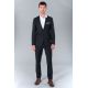 Bi stretch fitted suit blazer in virgin wool blend