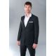 Bi stretch fitted suit blazer in virgin wool blend