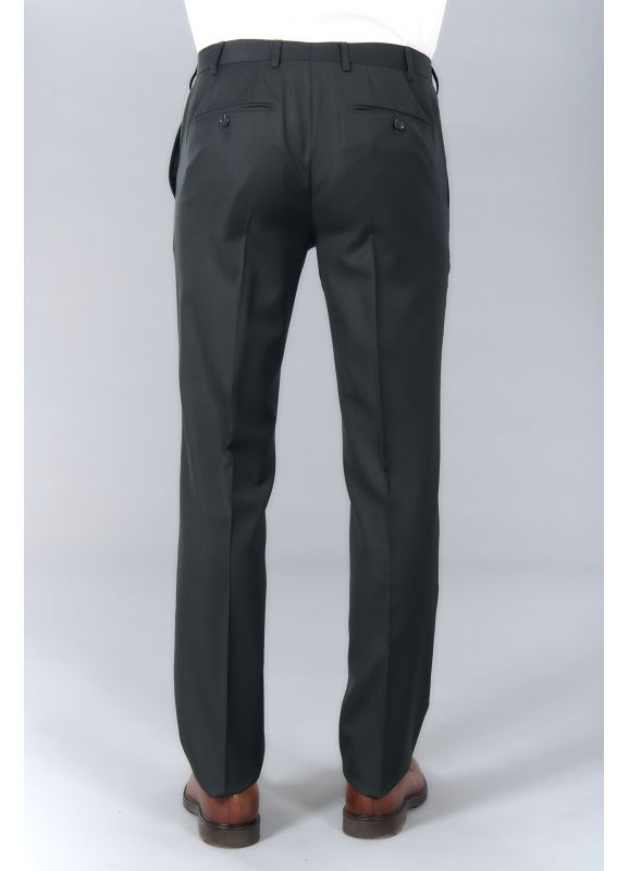 Pantalon de costume classique en fil-à-fil de laine vierge 21µ Barberis