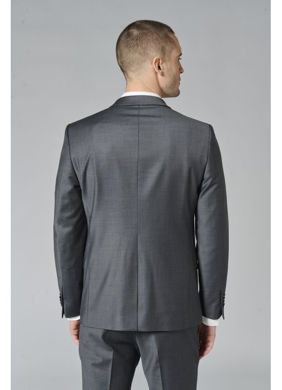 Bi stretch washable suit blazer in two-tone fil-à-fil