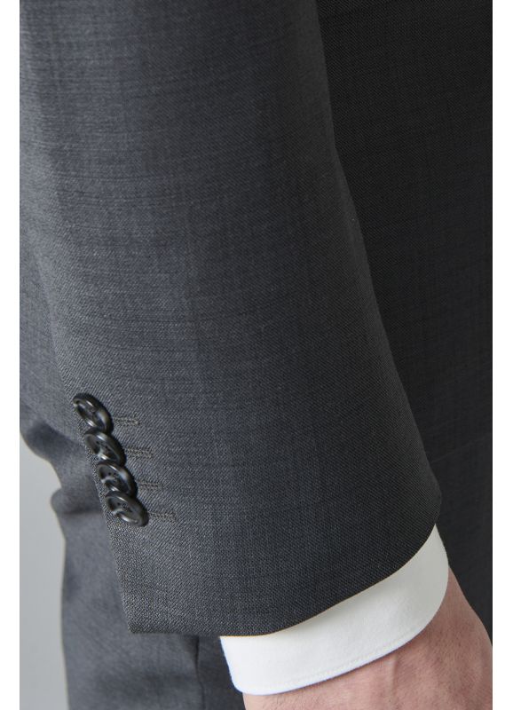 Bi stretch washable suit blazer in two-tone fil-à-fil