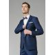 Stretch fitted suit jacket in subtle diamond micro-design