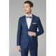 Stretch fitted suit jacket in subtle diamond micro-design