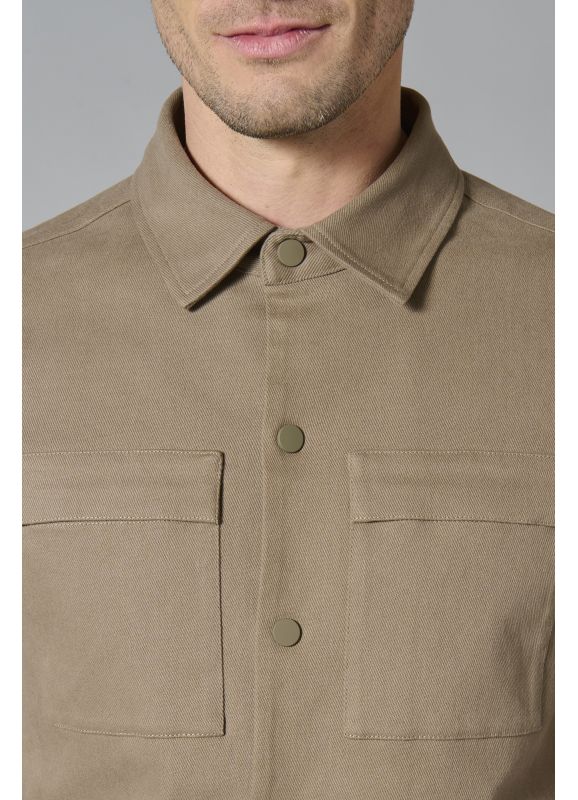 Jacket in stretch cotton gabardine