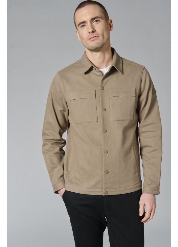 Jacket in stretch cotton gabardine