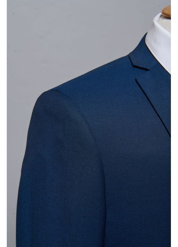 Stretch fitted suit jacket in subtle diamond micro-design