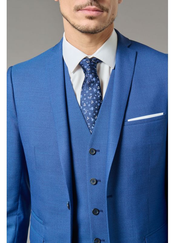 Suit jacket in virgin wool fil-à-fil