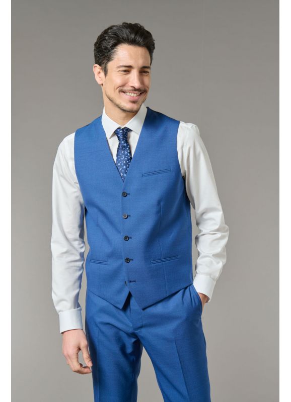 Waistcoat in virgin wool fil-à-fil