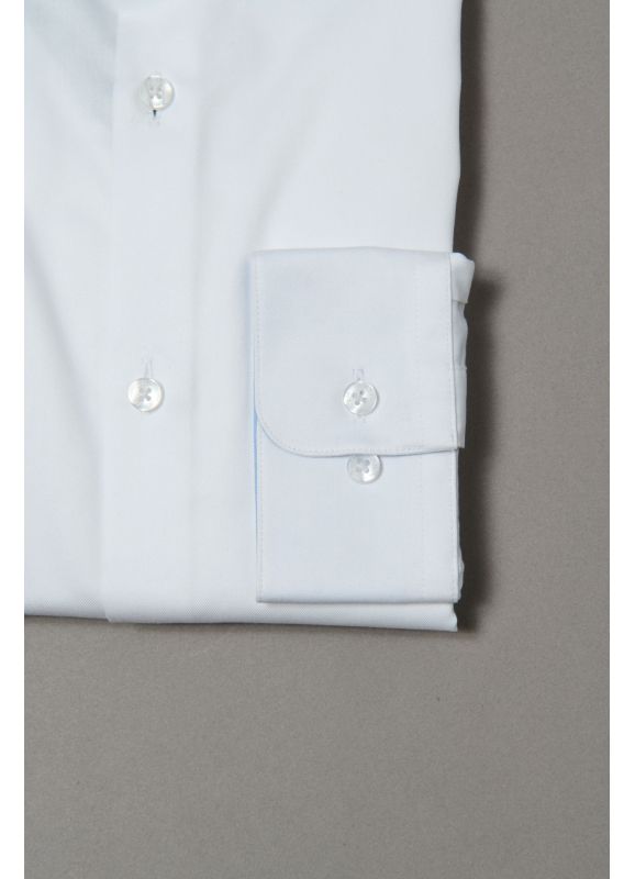 EASY IRON cotton twill shirt – Tailored fit