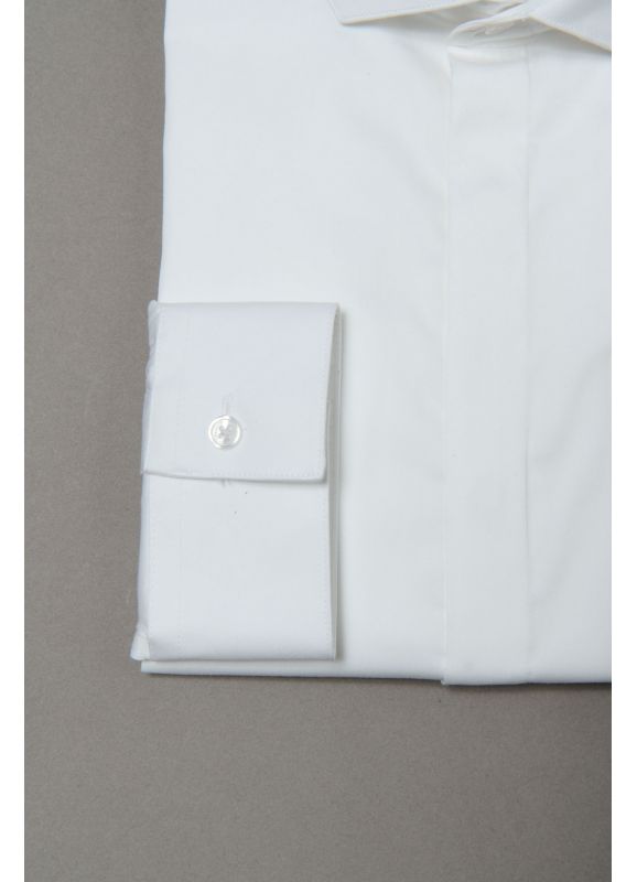 Chemise satin de coton stretch – Slim fit