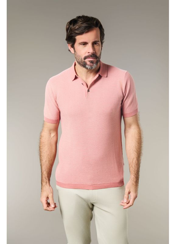 Short-sleeved polo-neck jumper Matin