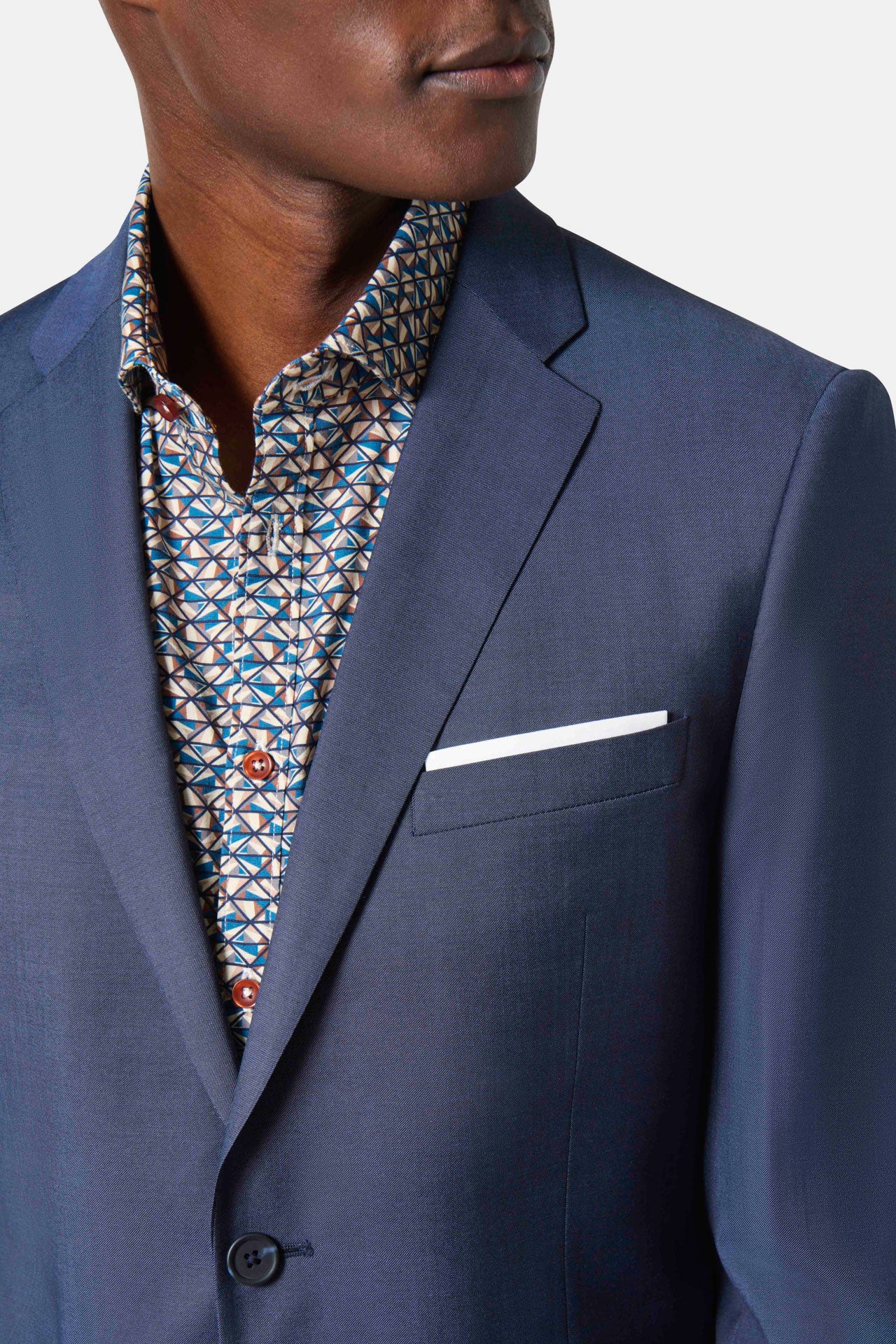 Veste de costume classique sergé de laine vierge Barberis Super 110's — vue de dos