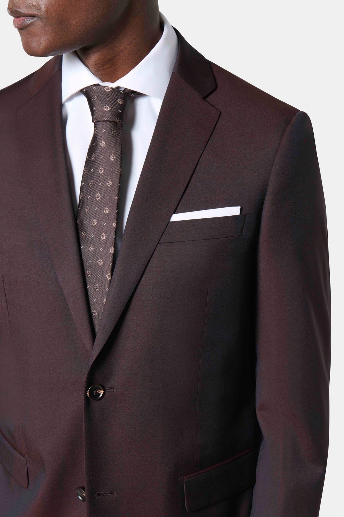 Veste de costume classique sergé de laine vierge Barberis Super 110's — porté