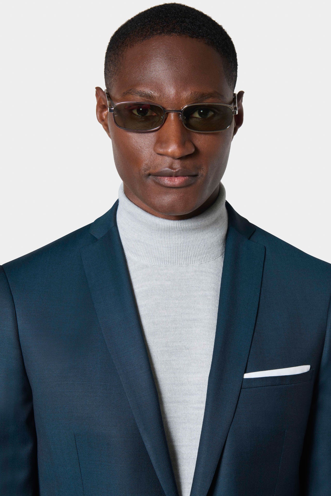 Veste de costume en pure laine vierge verte Jerem Paris, vue de face