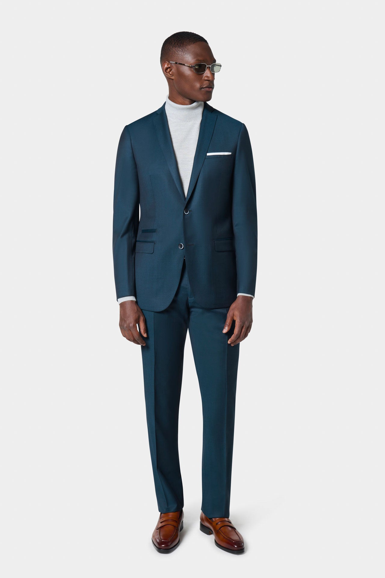 Veste de costume en pure laine vierge verte Jerem Paris, vue de dos