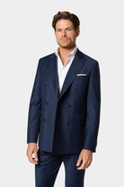 Veste de costume croisée à rayures tennis Jerem Paris, vue de dos