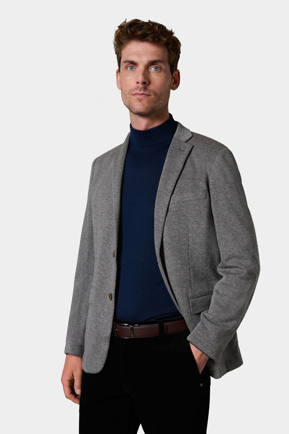 Blazer croisé en maille piquée