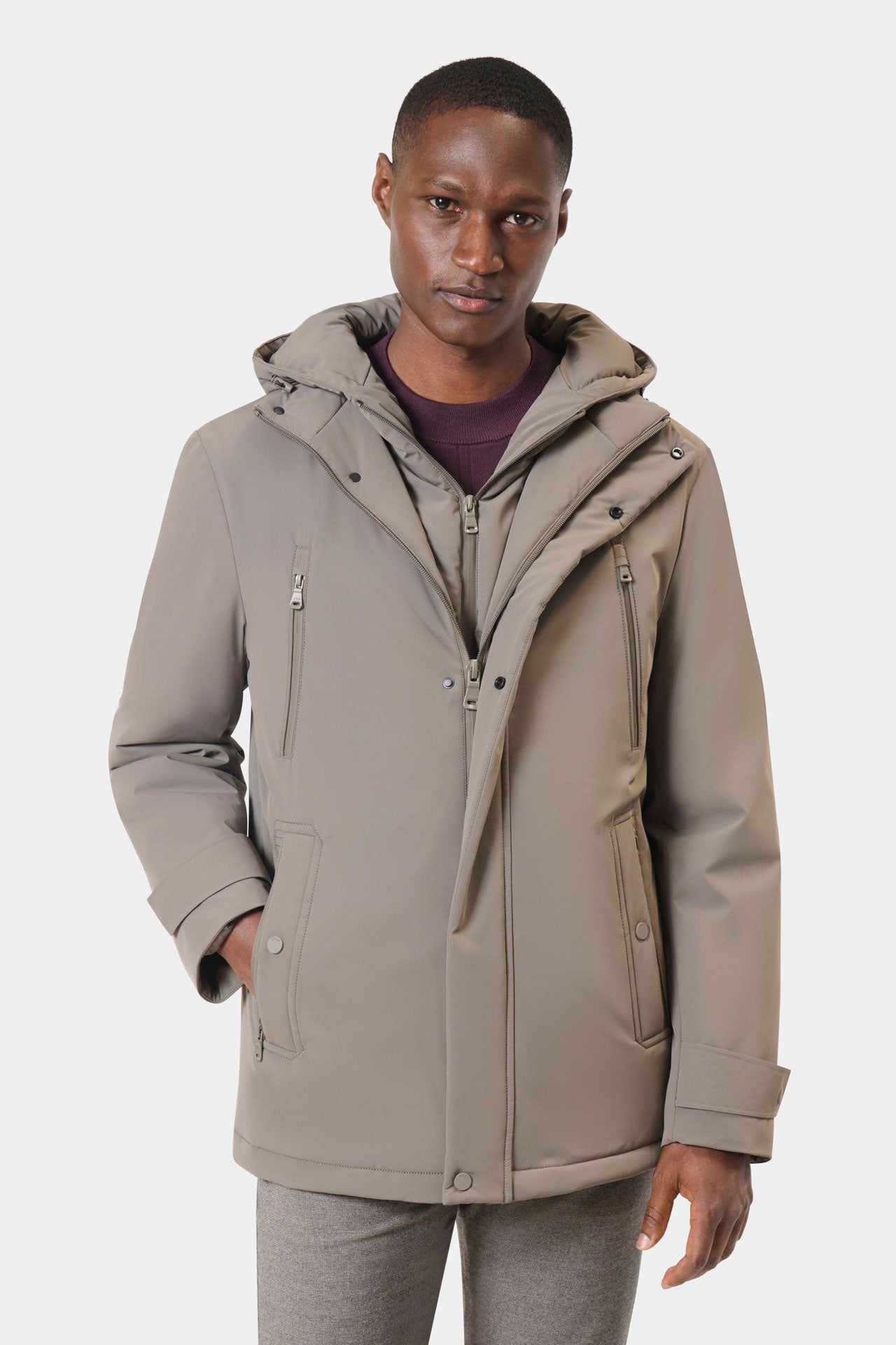 Parka déperlante à capuche amovible Jerem Paris