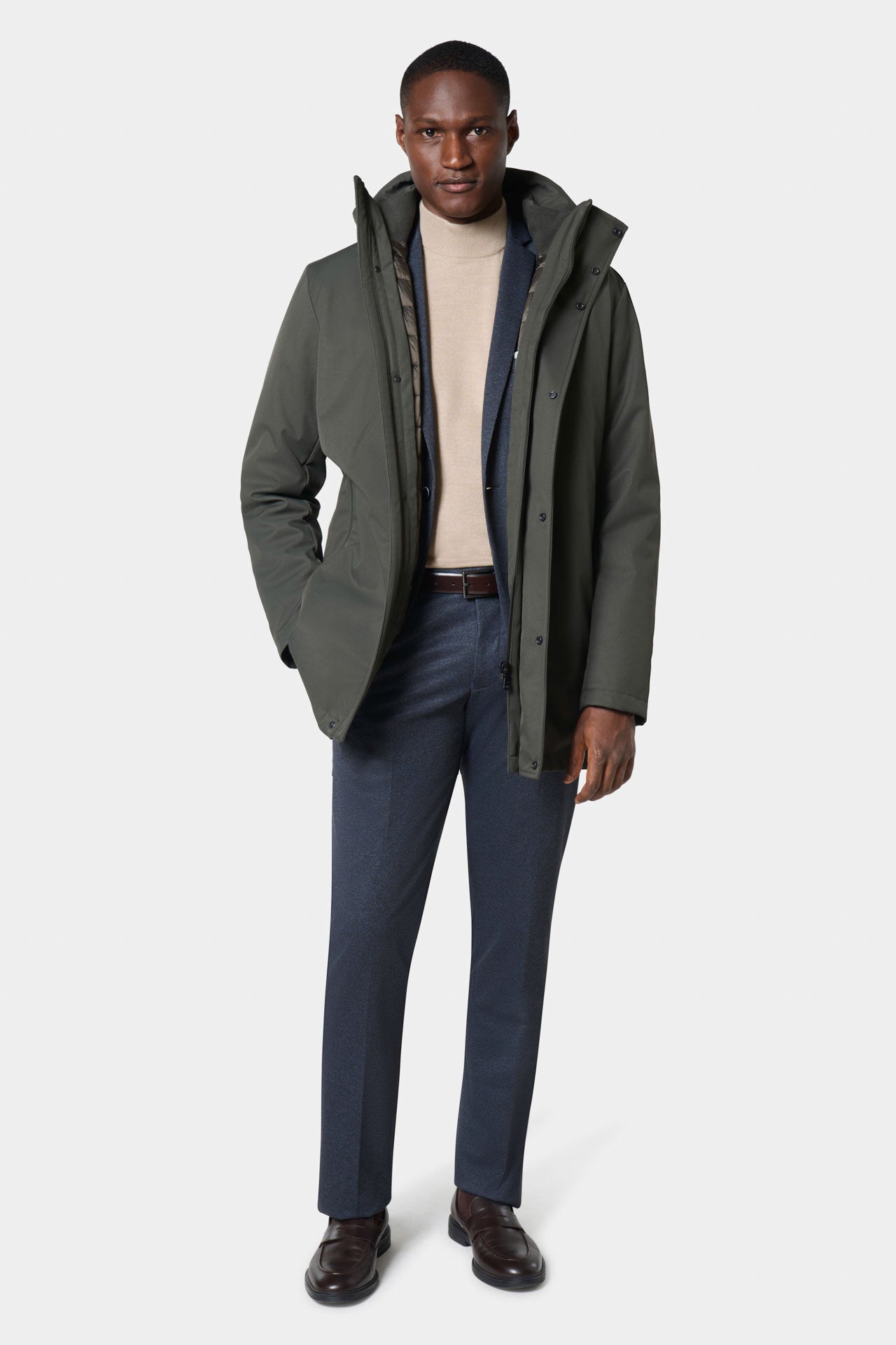 Parka avec gilet amovible Pacco — col et finitions