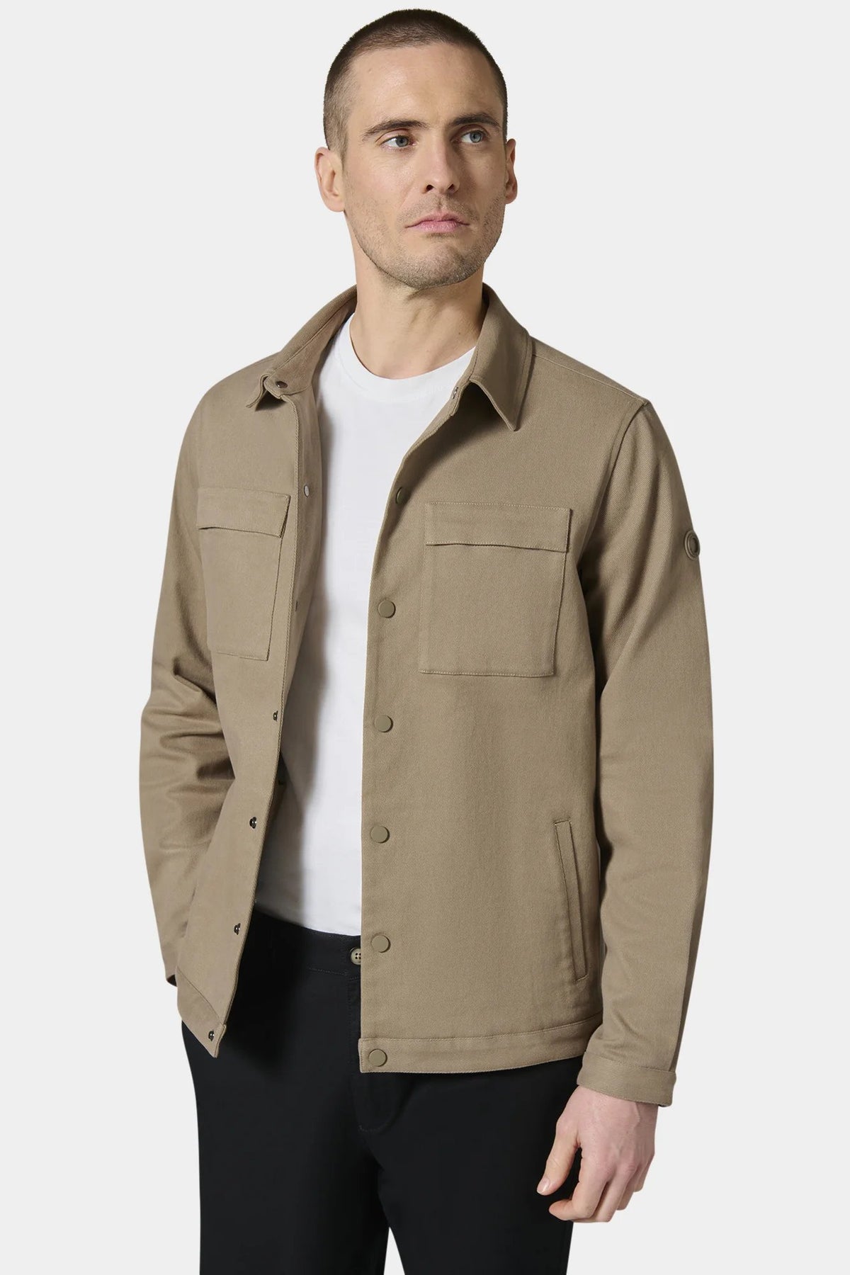 Gabardine de coton stretch wonka — Blouson Jerem, col chemise vue 7
