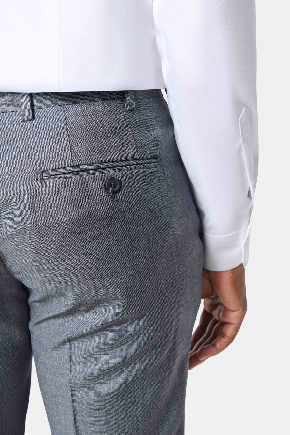 Pantalon de costume en laine mérinos Super 110's Barberis — vue de face