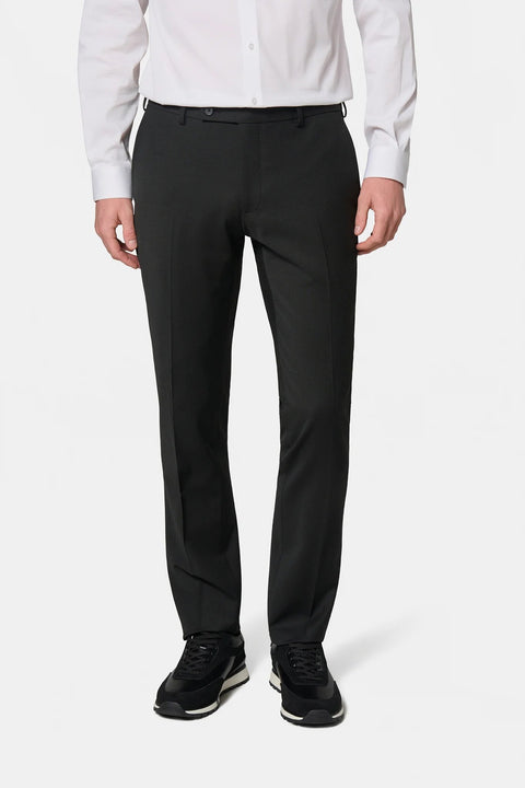 Pantalon de costume lavable en laine vierge mélangée bi-stretch Jerem, intérieur semi-doublé, ceinture sartoriale stretch, ceinture sartoriale