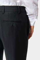 Pantalon de costume lavable en laine vierge mélangée bi-stretch — vue de face