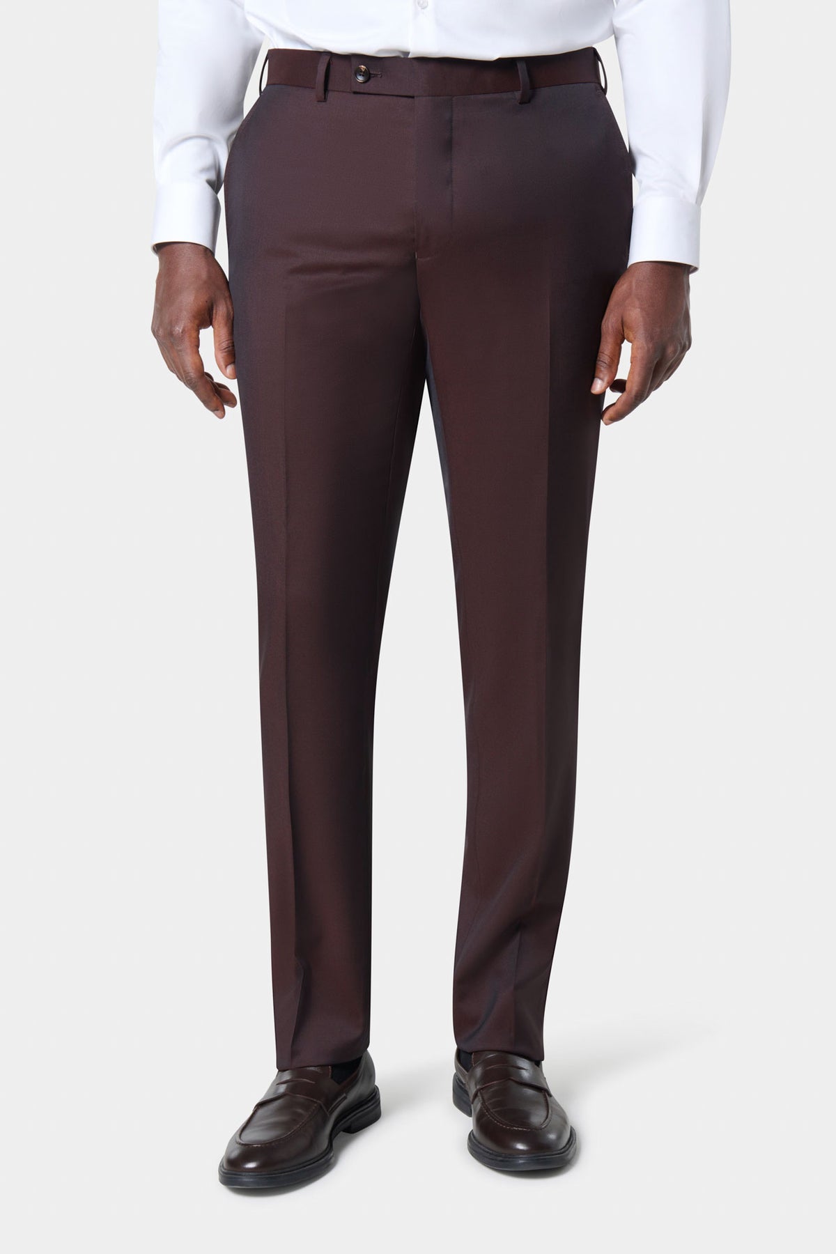 Pantalon de costume classique sergé de laine vierge barberis super 110's — Jerem Paris