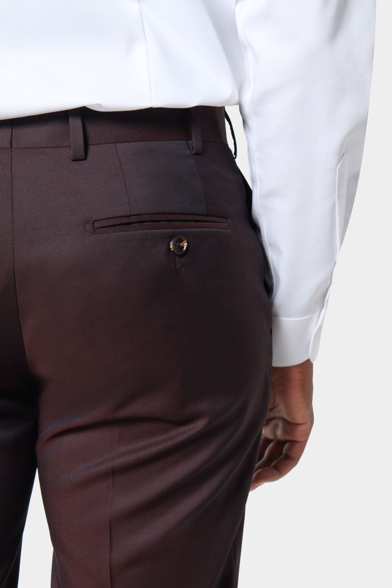 Pantalon de costume classique sergé de laine vierge barberis super 110's — vue de face