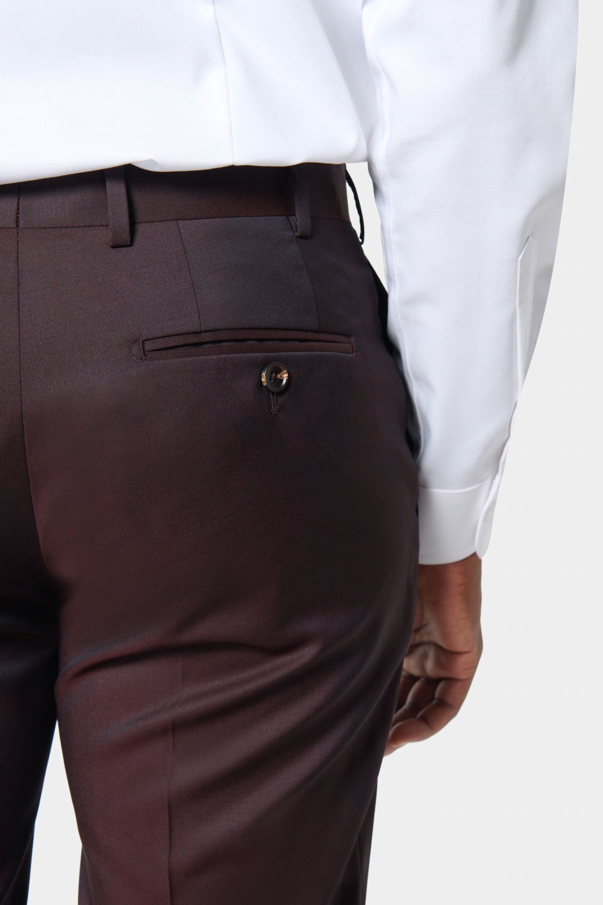 Pantalon de costume classique sergé de laine vierge barberis super 110's — vue de face