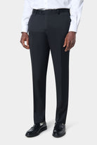 Pantalon de costume classique sergé de laine vierge barberis super 110's — détail de la matière