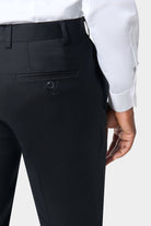 Pantalon de costume classique sergé de laine vierge barberis super 110's — vue de détail