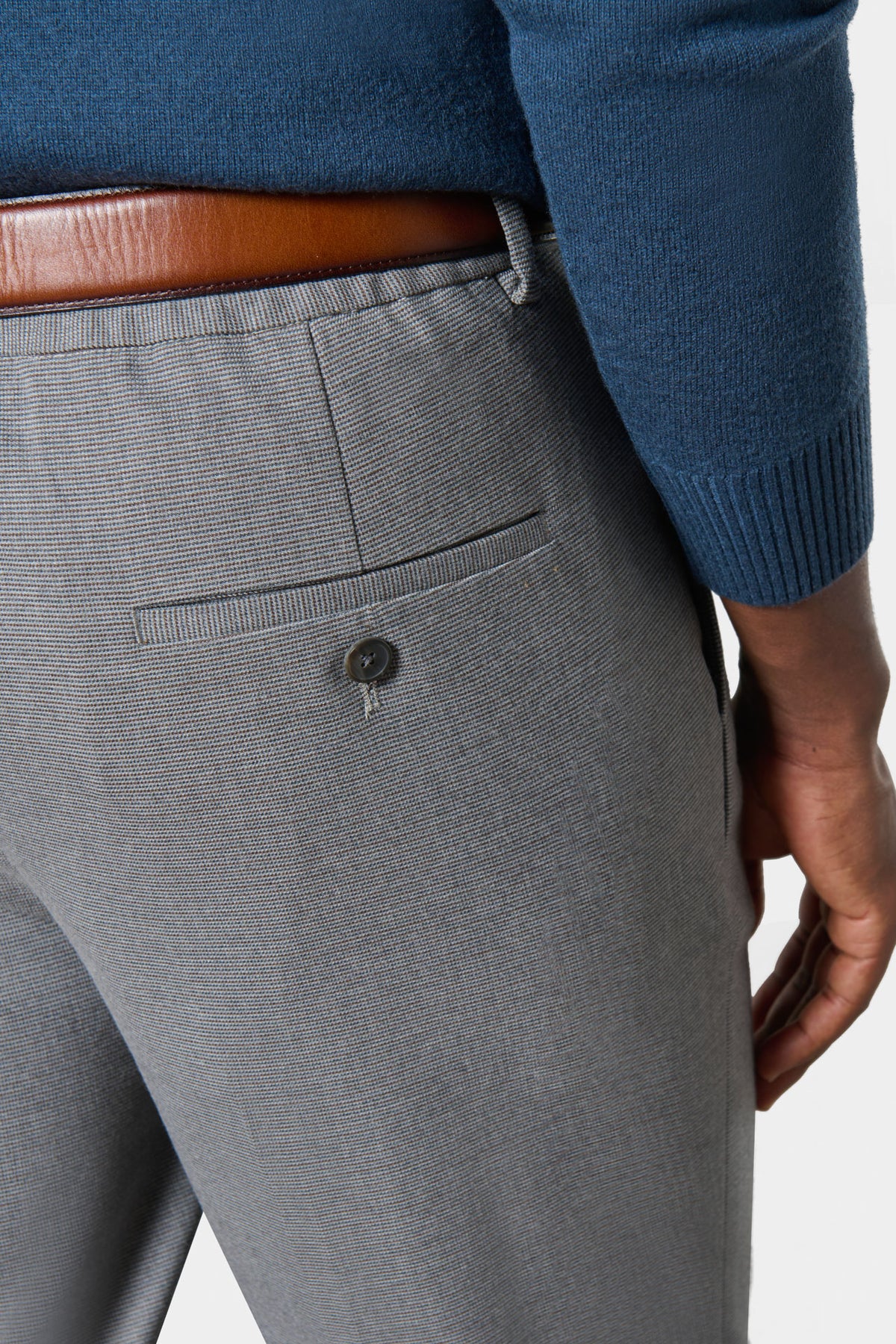 Pantalon de costume à pinces bicolore
