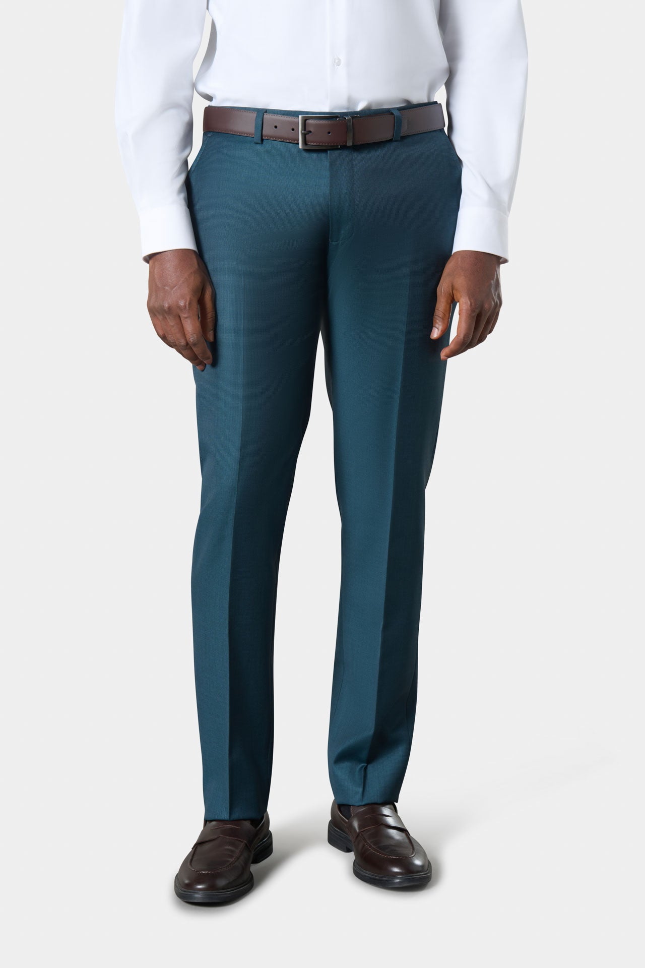 Veste de costume ajustée en sergé de laine bleu