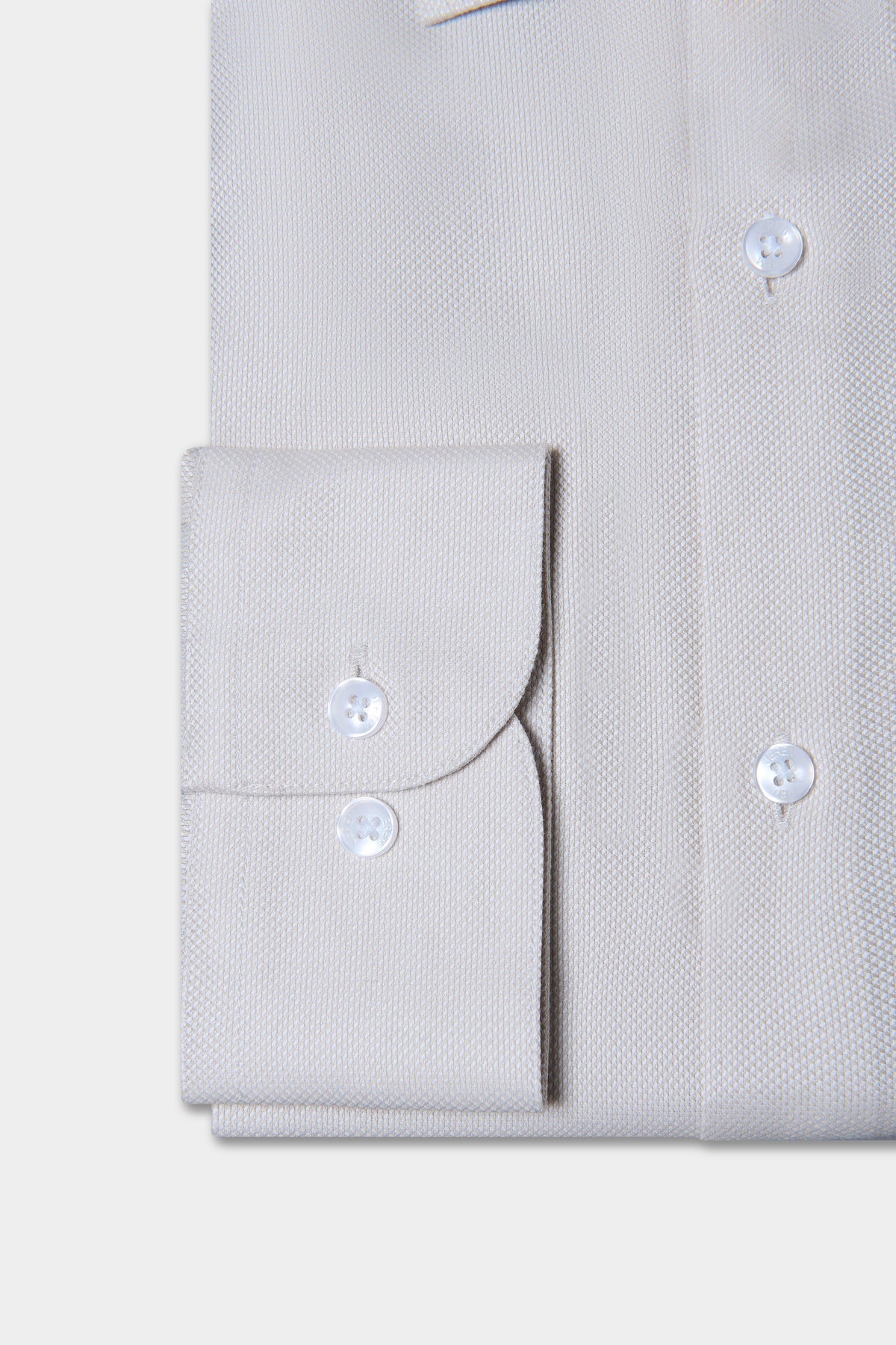 Chemise droite en coton texturé repassage facile