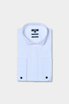 Chemise cérémonie en popeline de coton col cassé coupe ajustée Jerem, coupe ajustée