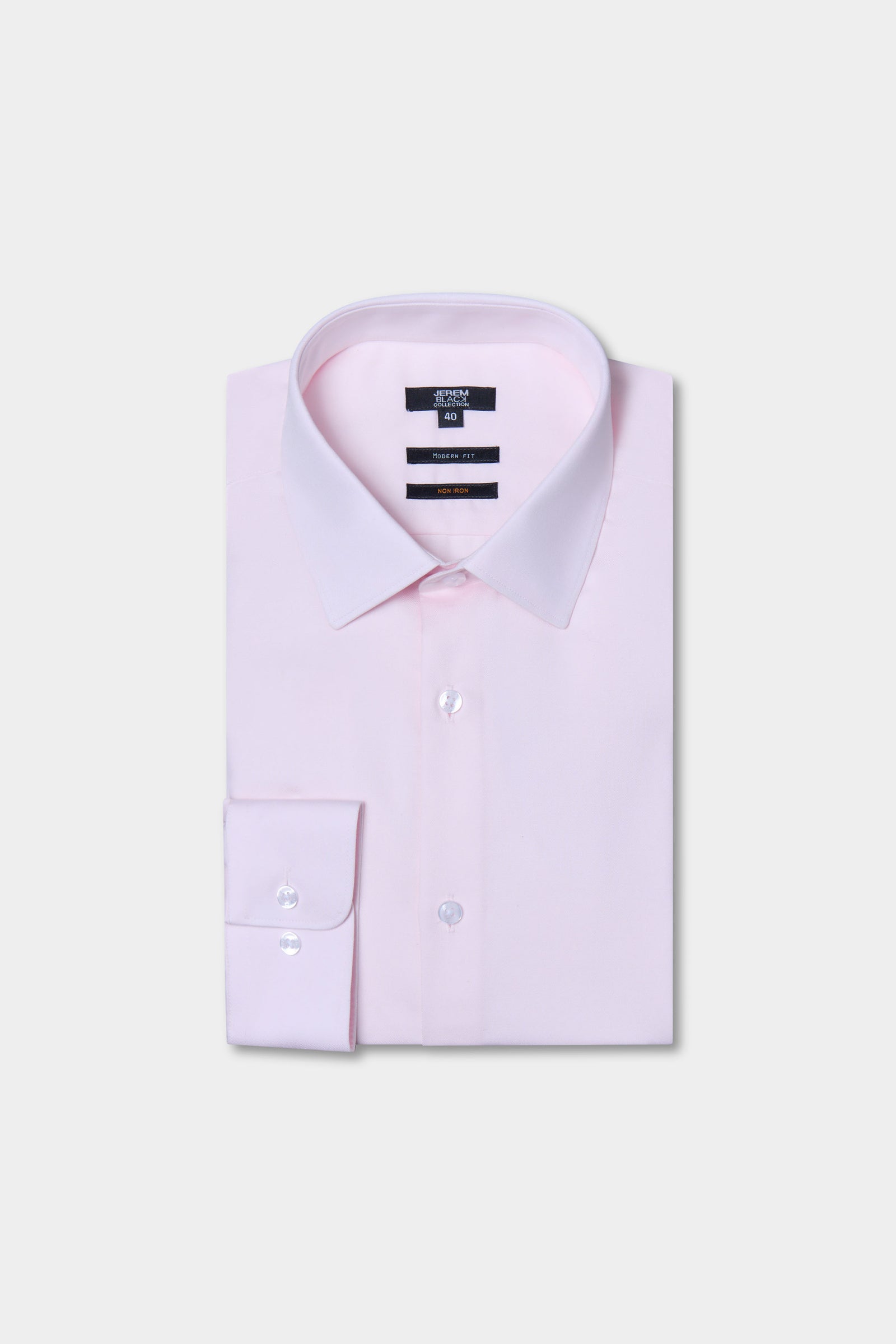 Twill de coton sans repassage comfort fit — Chemise Jerem, col classique, coupe droite