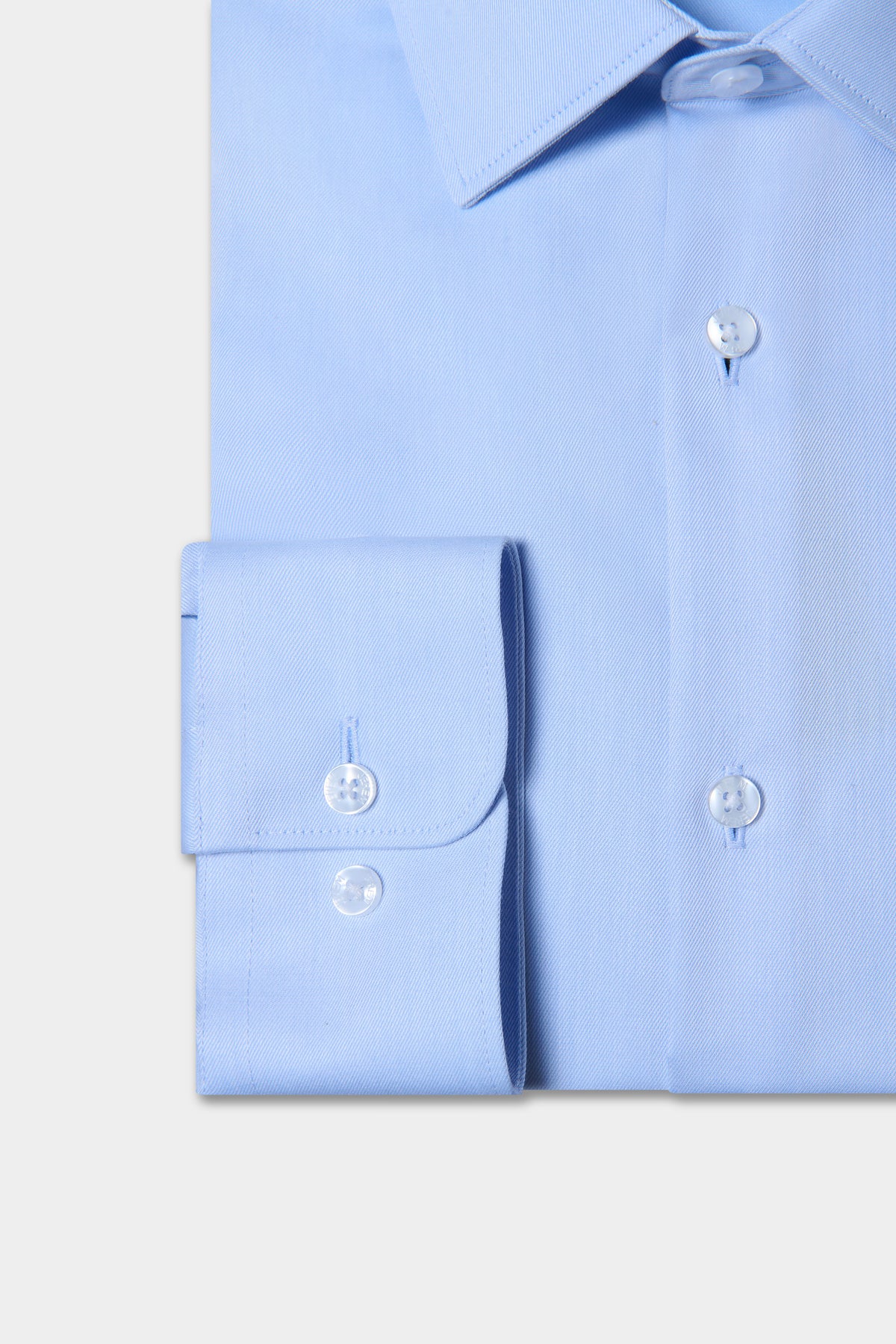 Chemise droite en twill de coton sans repassage